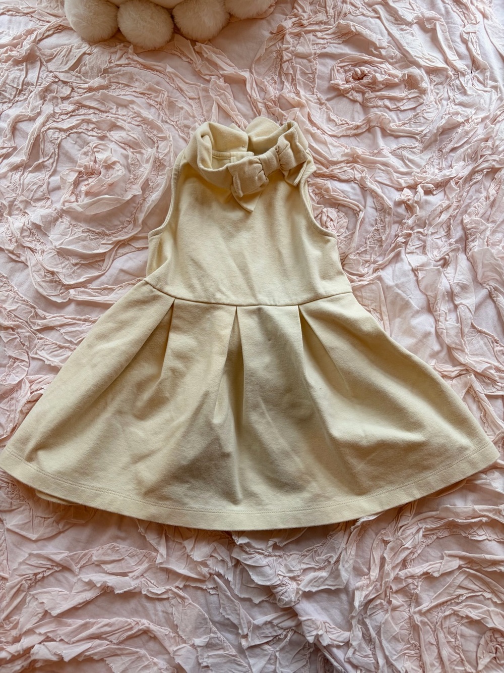Janie and Jack Yellow Bow-Collar Sleeveless Dress